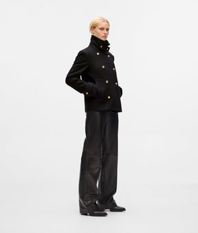 Button-detail coat