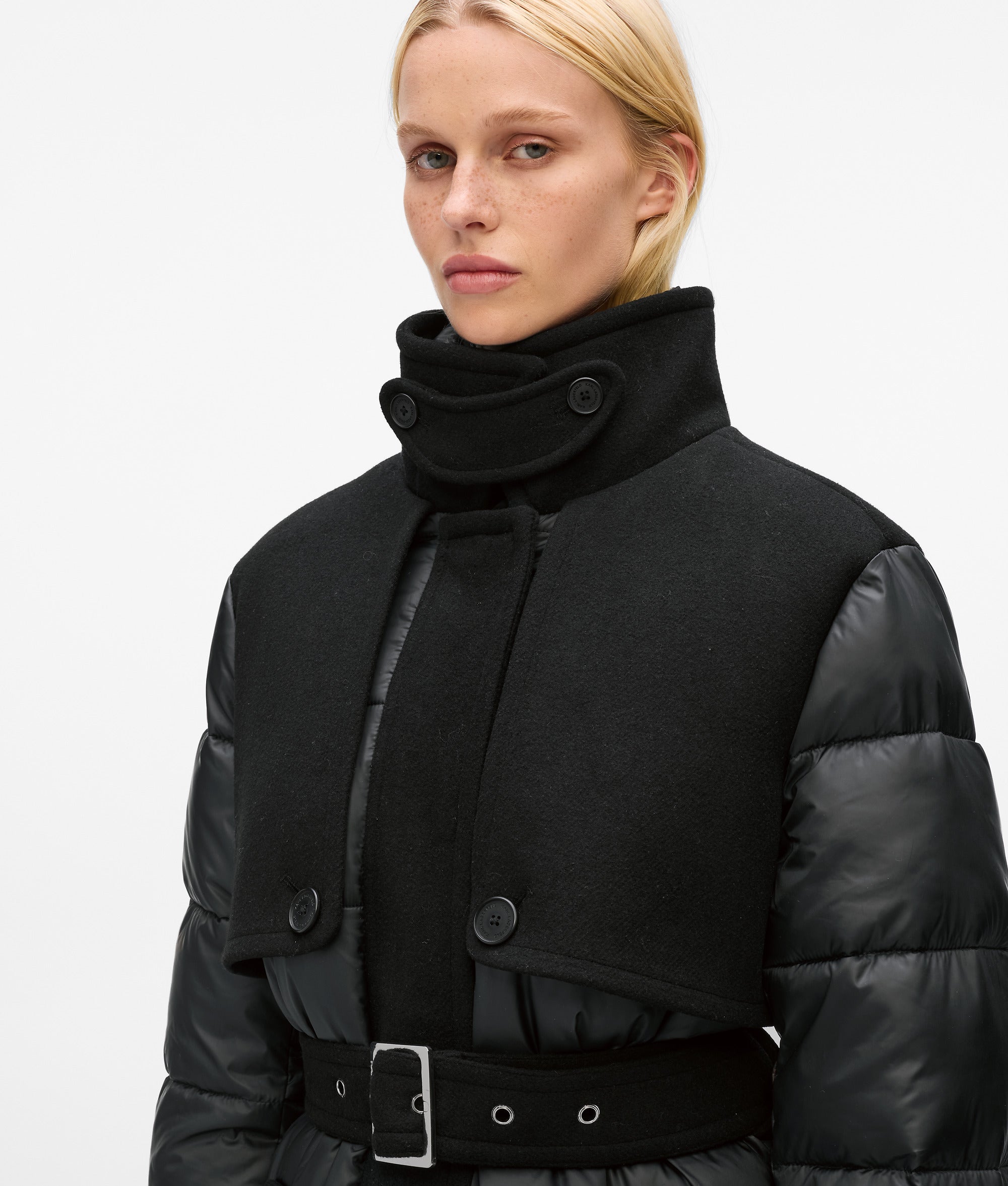 Wool-blend puffer jacket