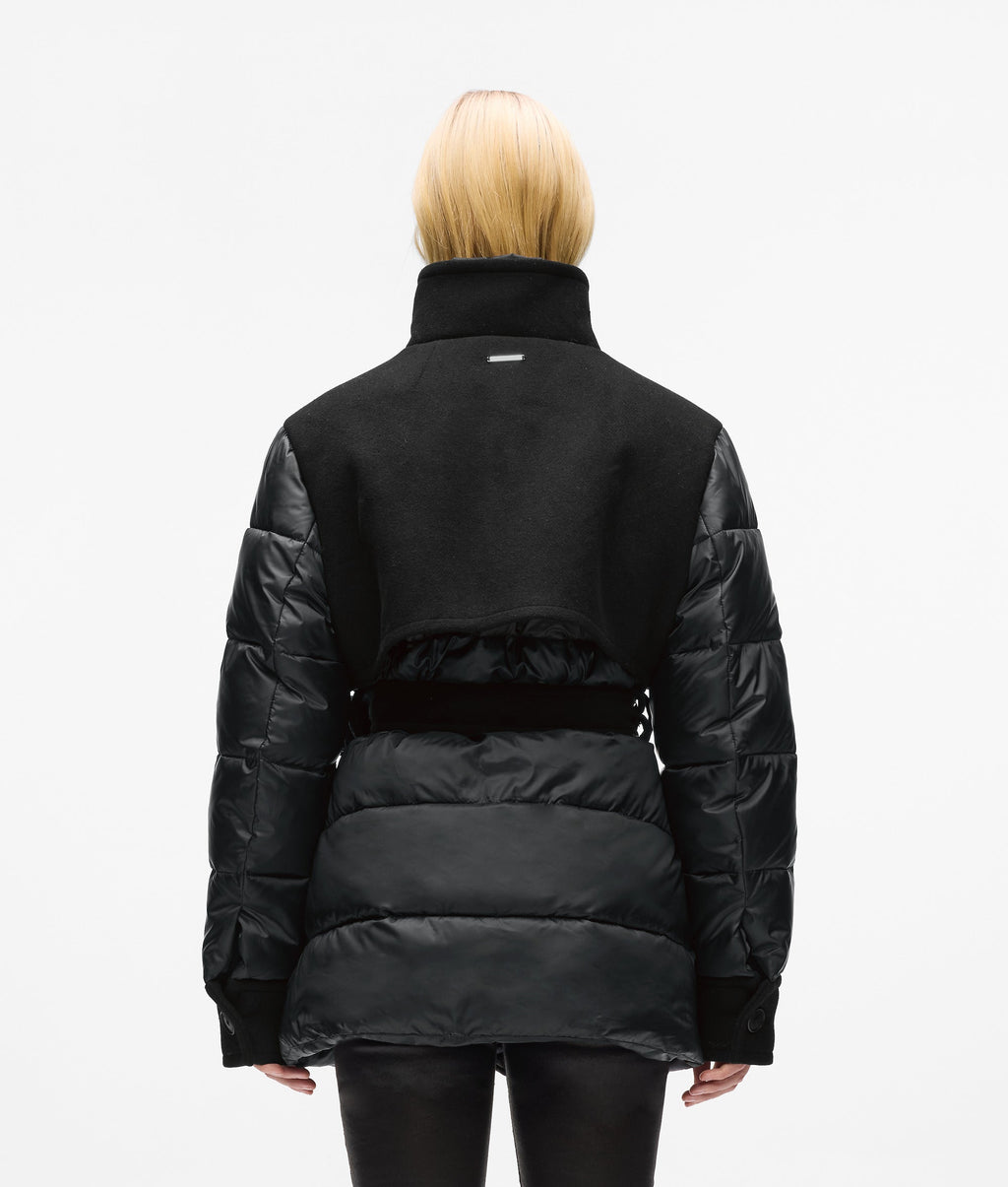 Wool-blend puffer jacket