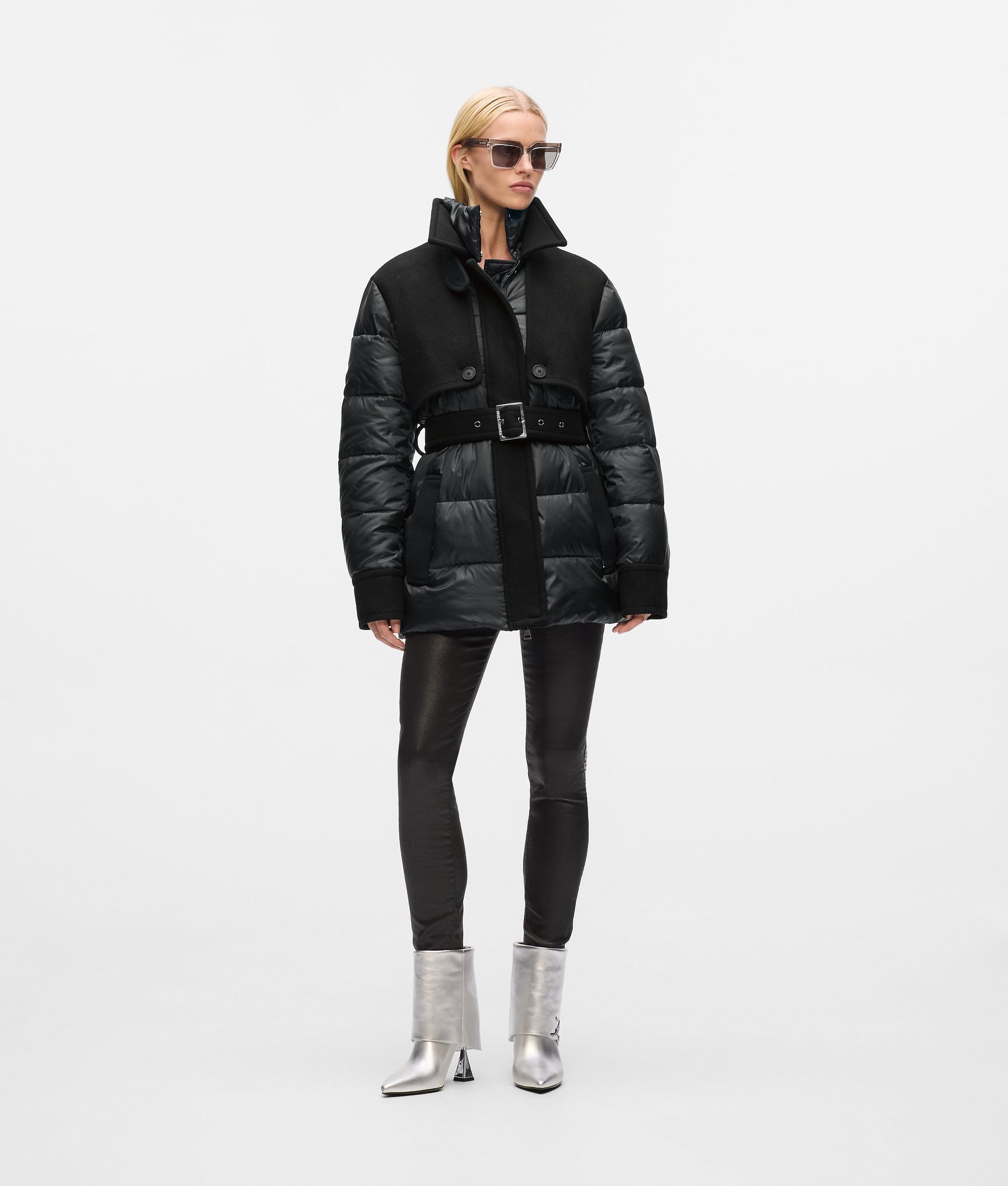 Wool-blend puffer jacket