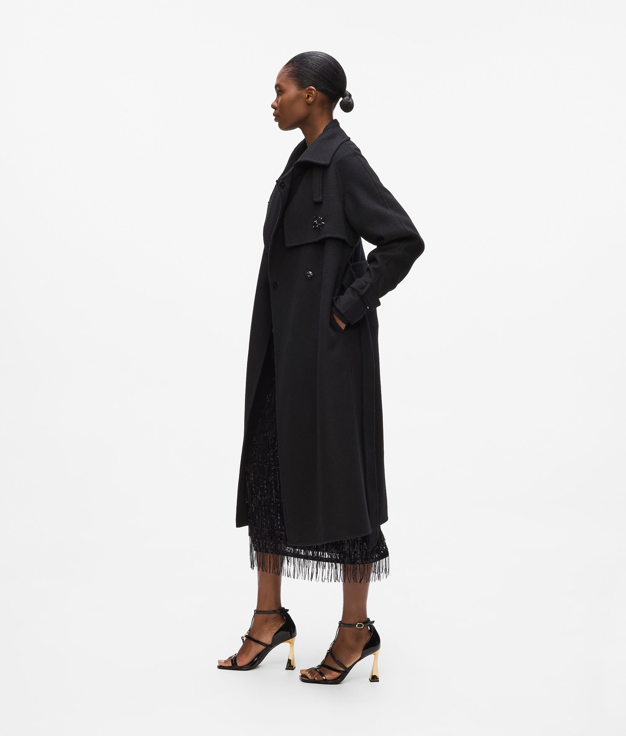 Belted long coat