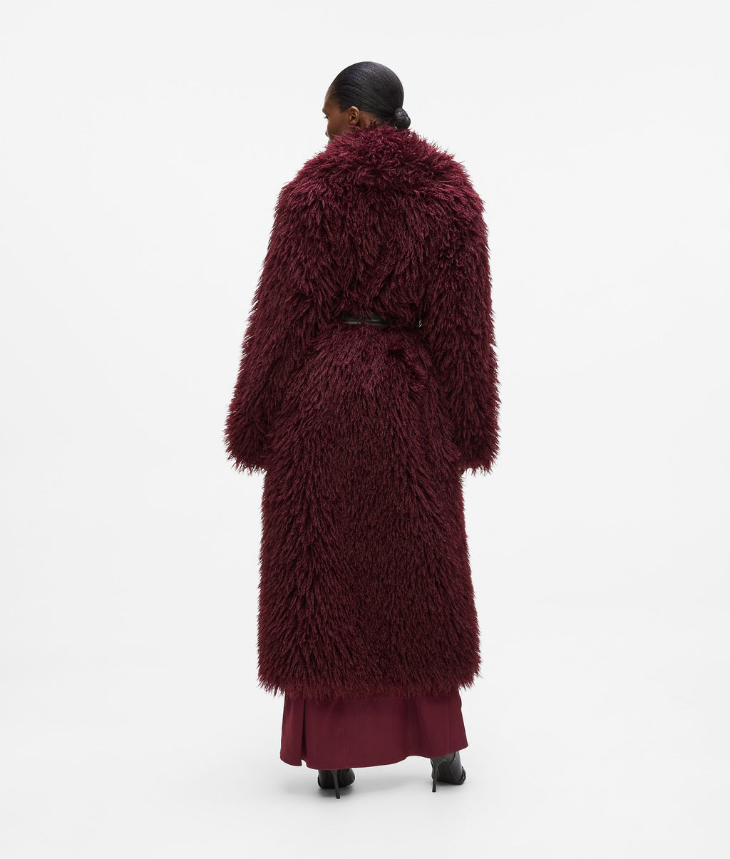 Long faux-fur coat