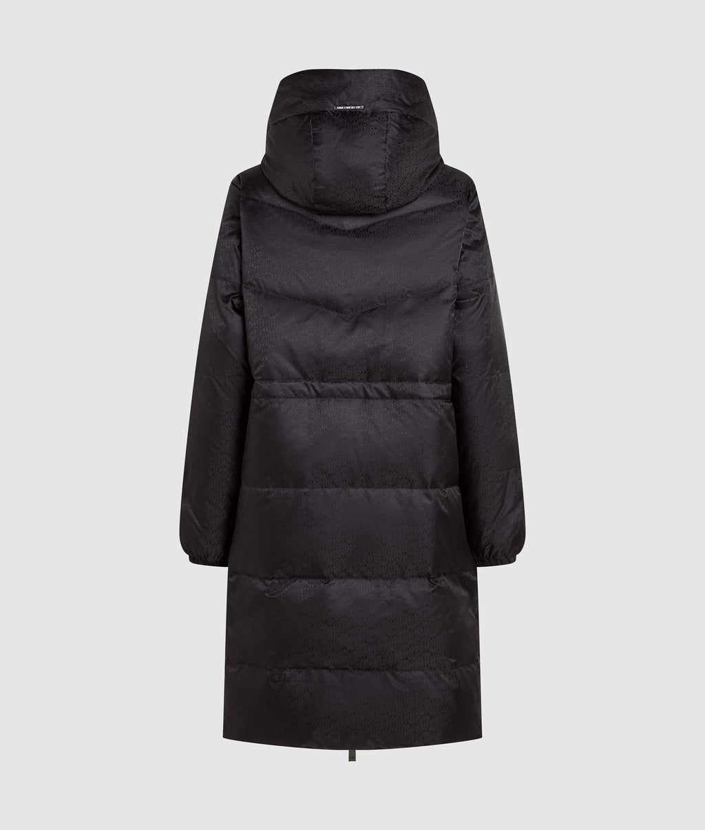 Reversible long puffer jacket