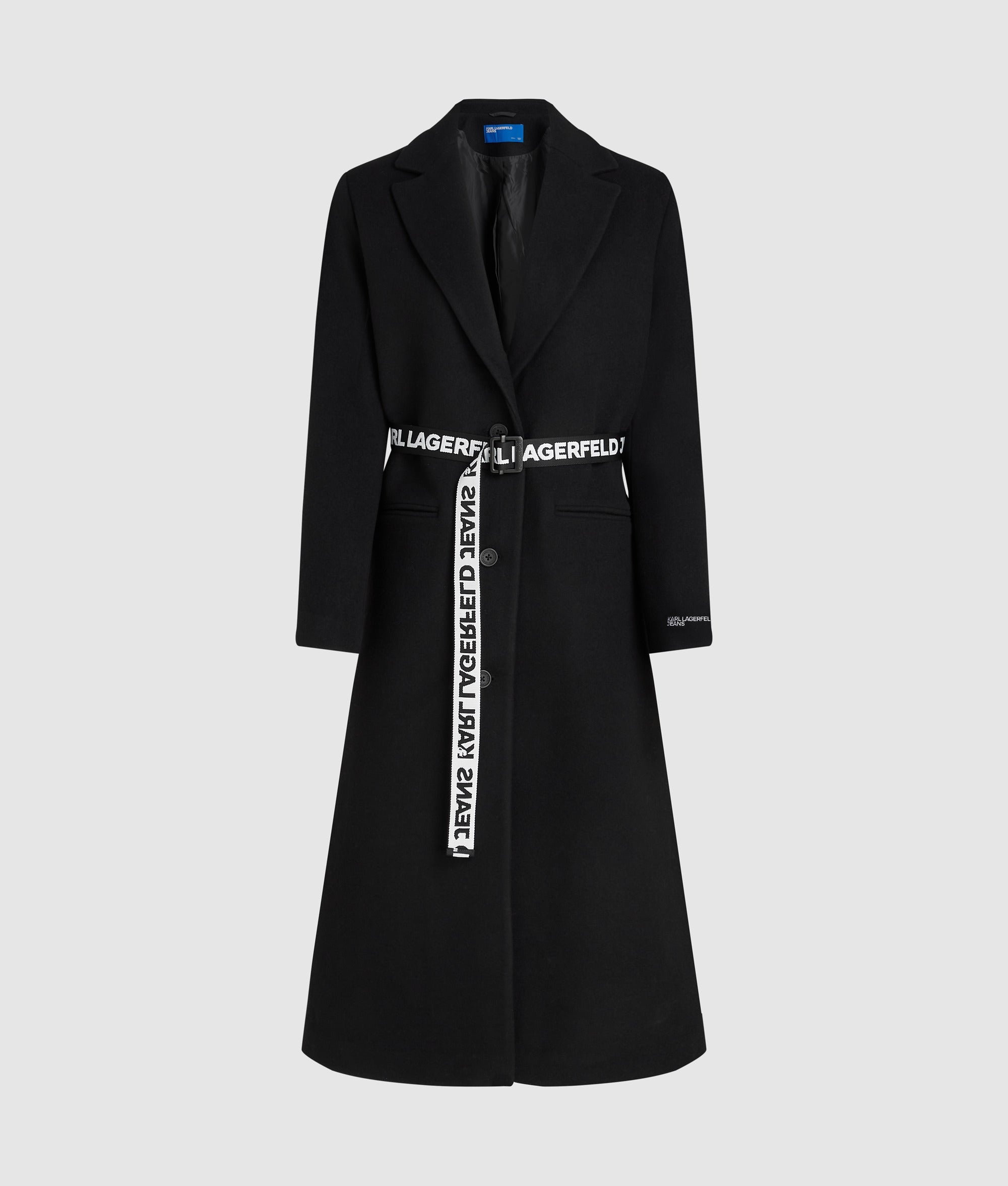 Logo belt coat
