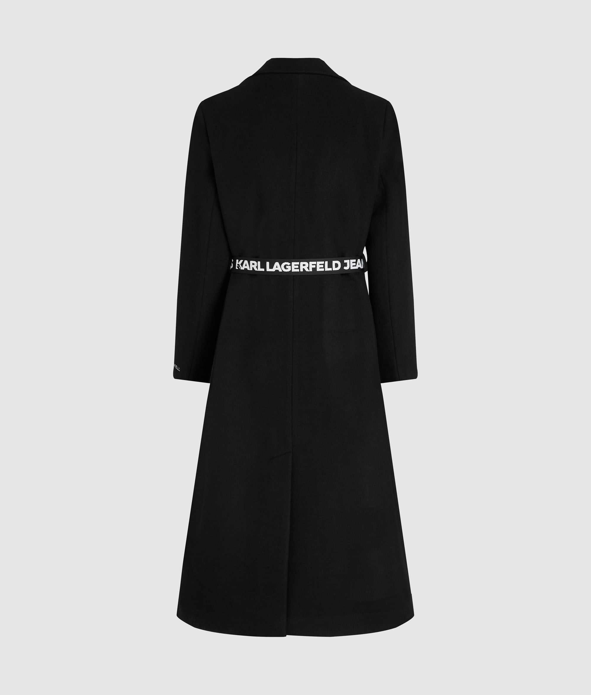 Logo belt coat