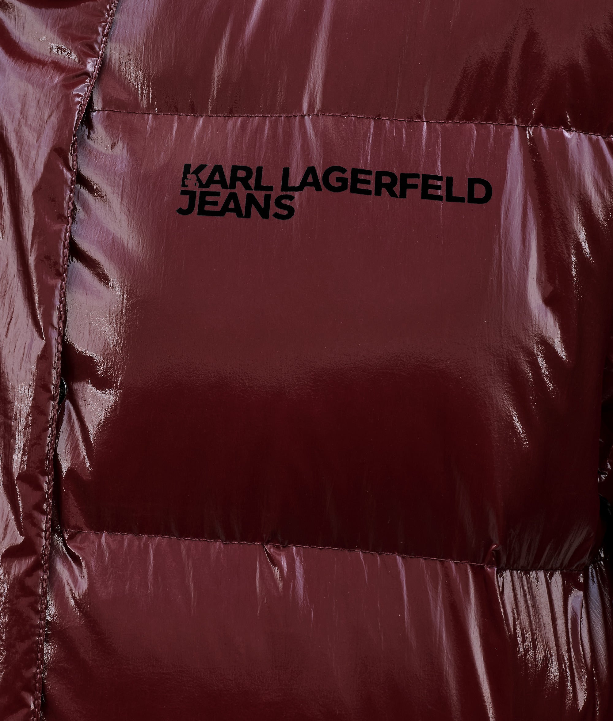 Long shiny padded jacket