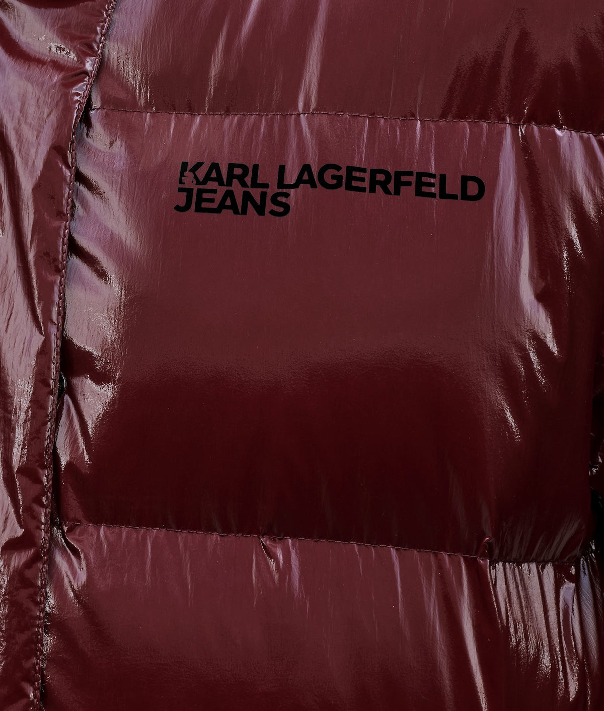 Long pearlised puffer jacket