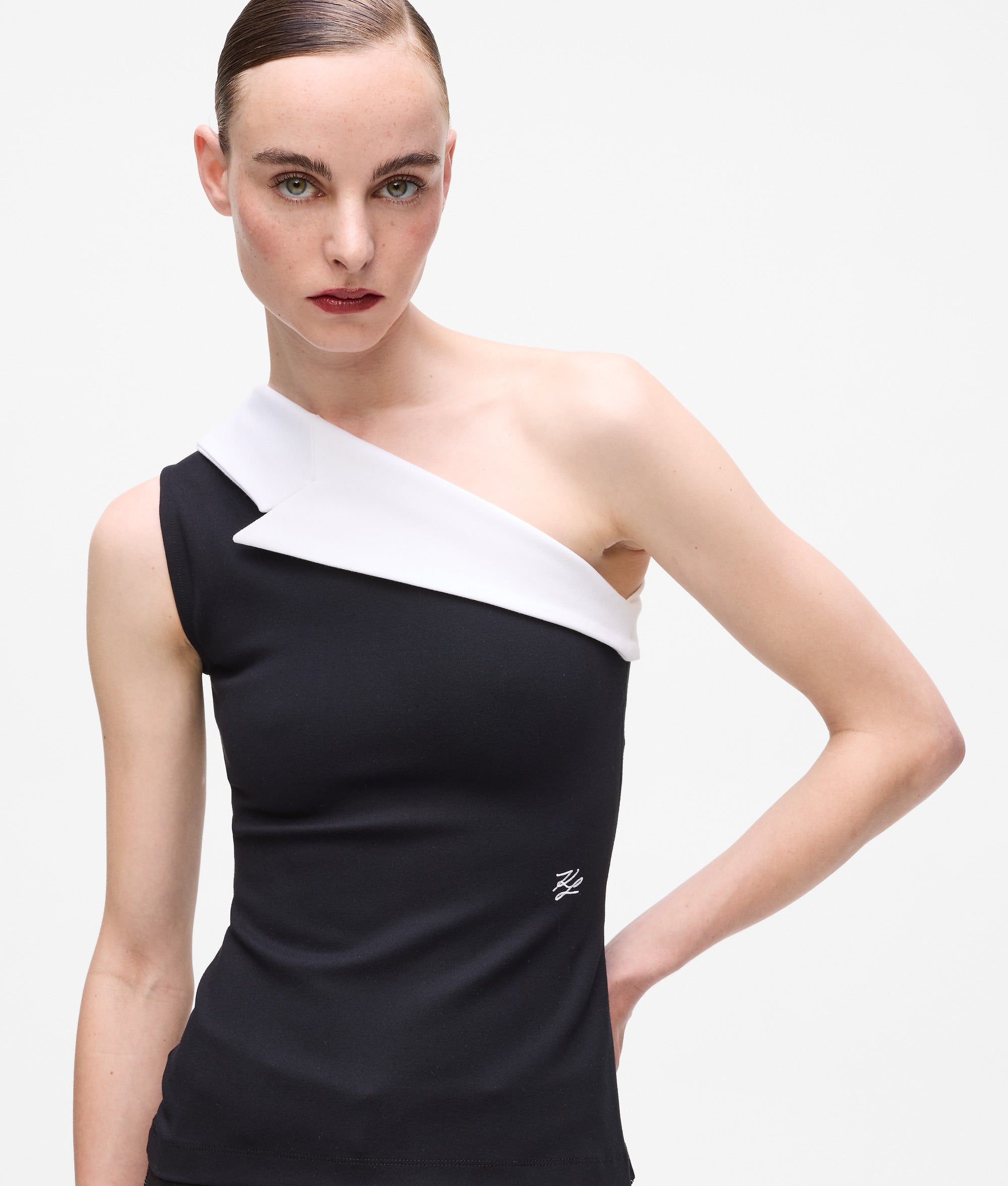 Karl DNA asymmetric lapel top