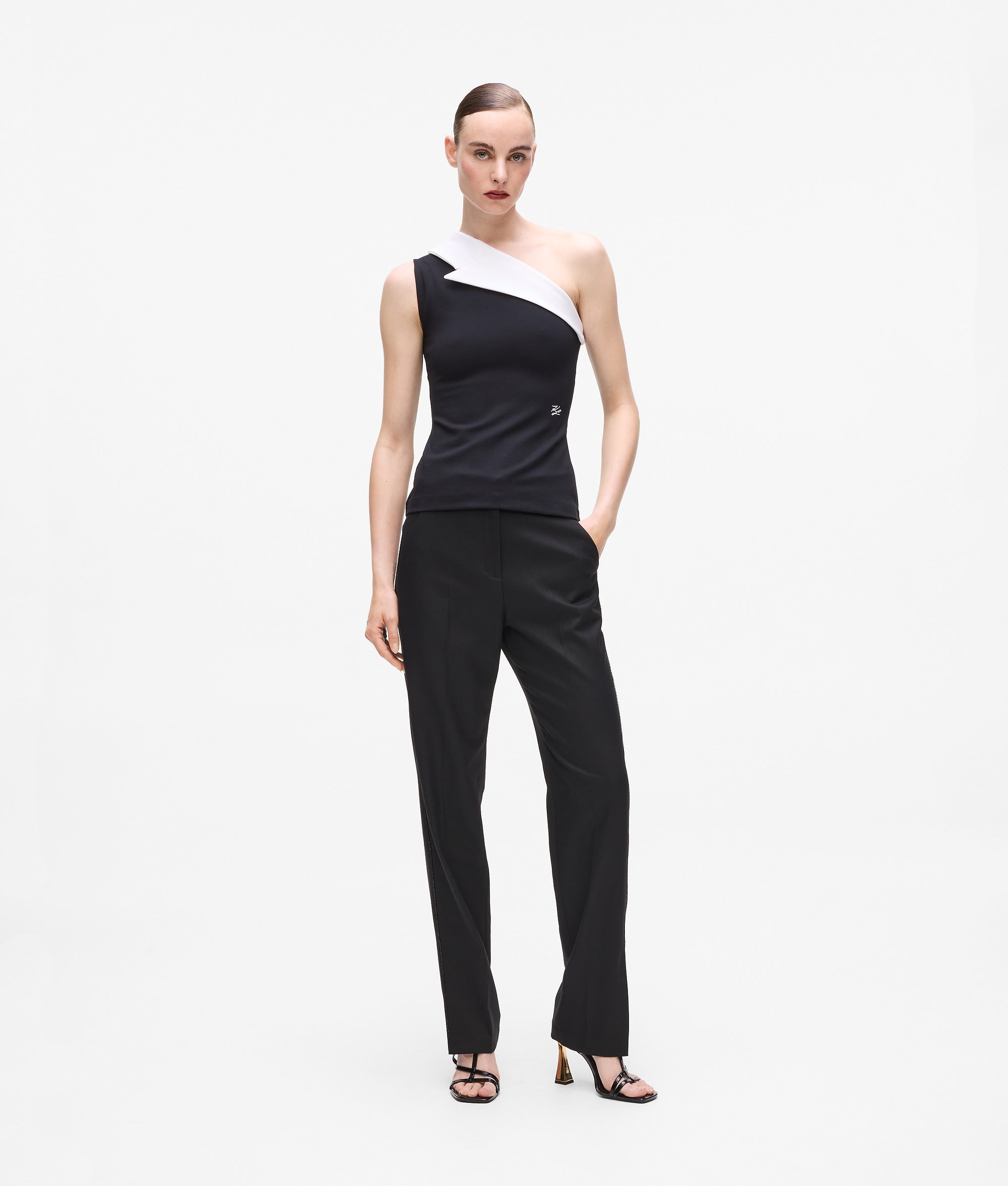 Karl DNA asymmetric lapel top