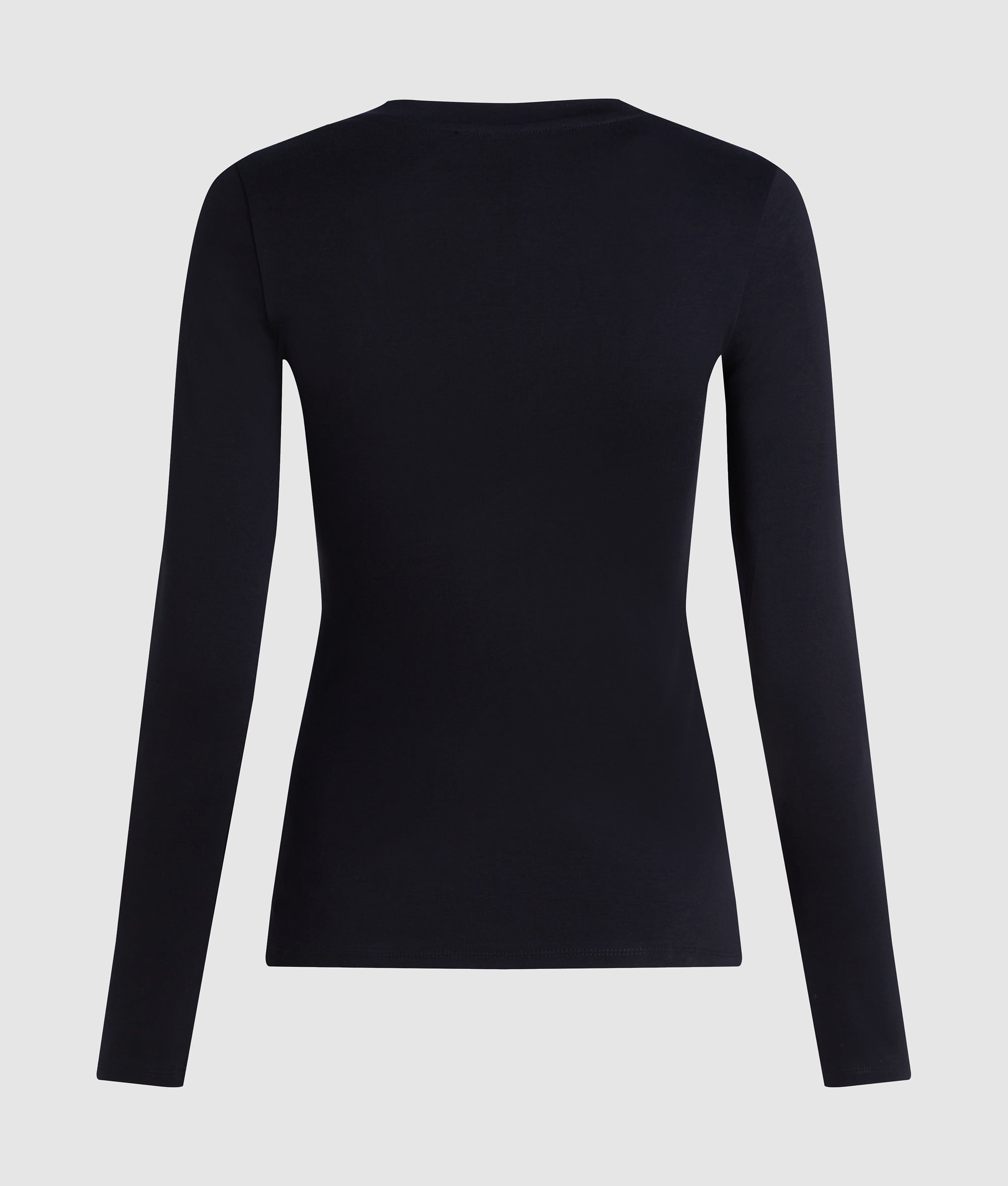 Button-detail long-sleeved T-shirt