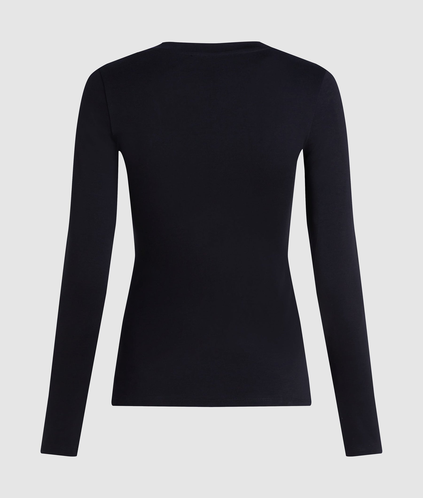 Button-detail long-sleeved T-shirt