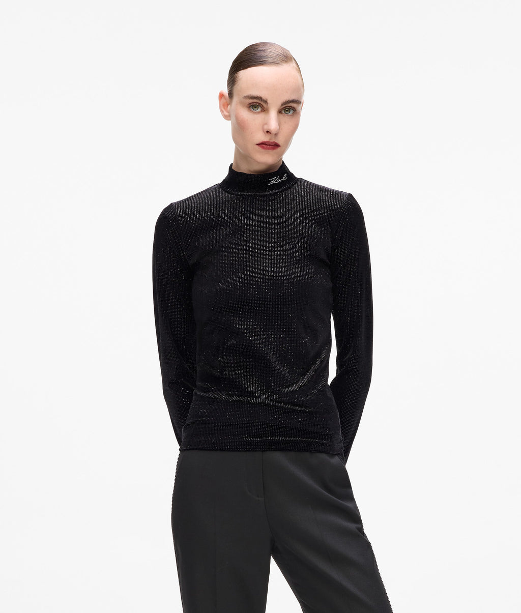 Sparkling velvet top