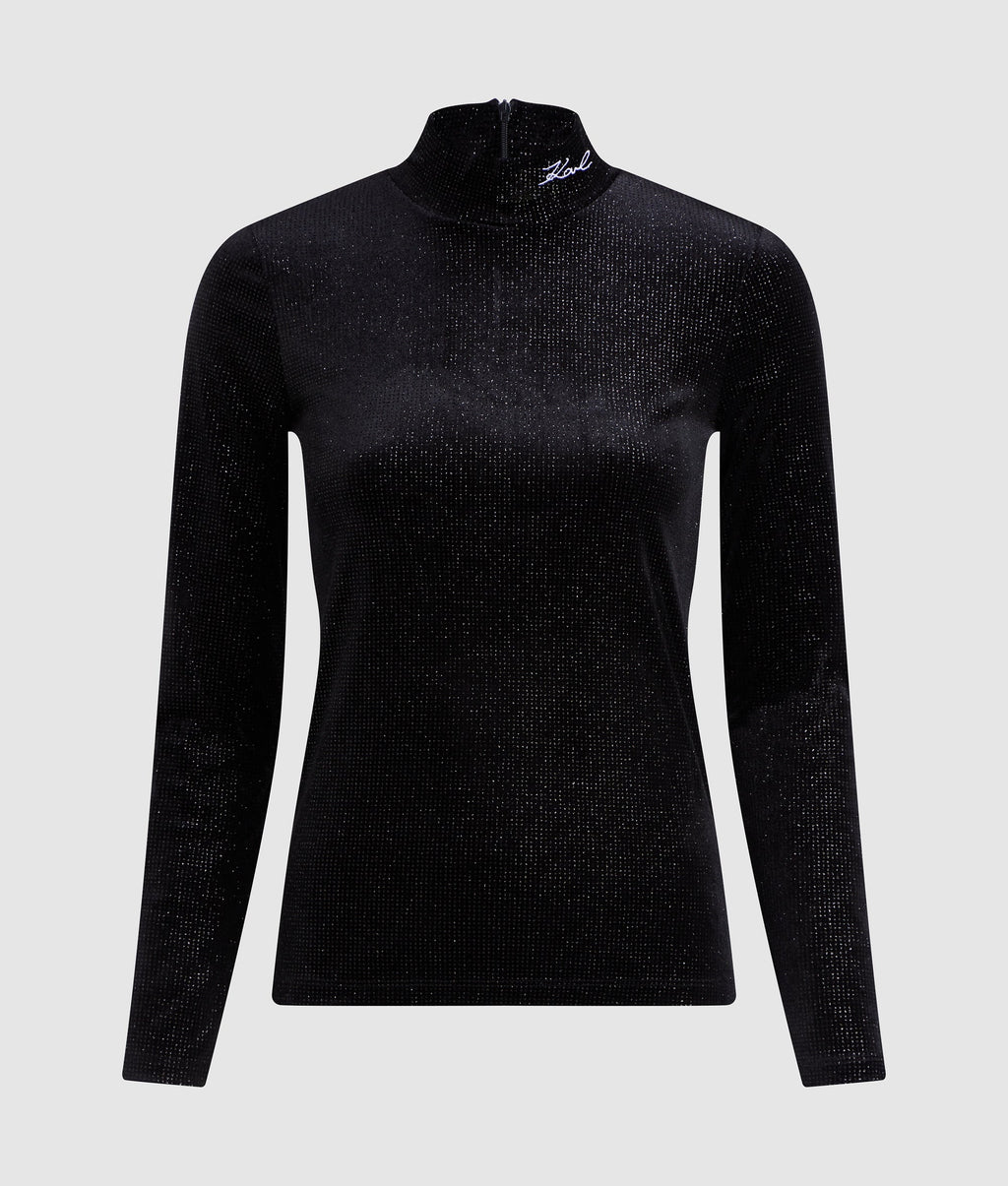 Sparkling velvet top