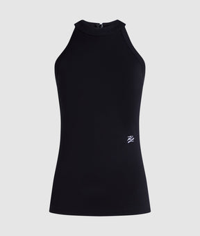 Rhinestone halter-neck top