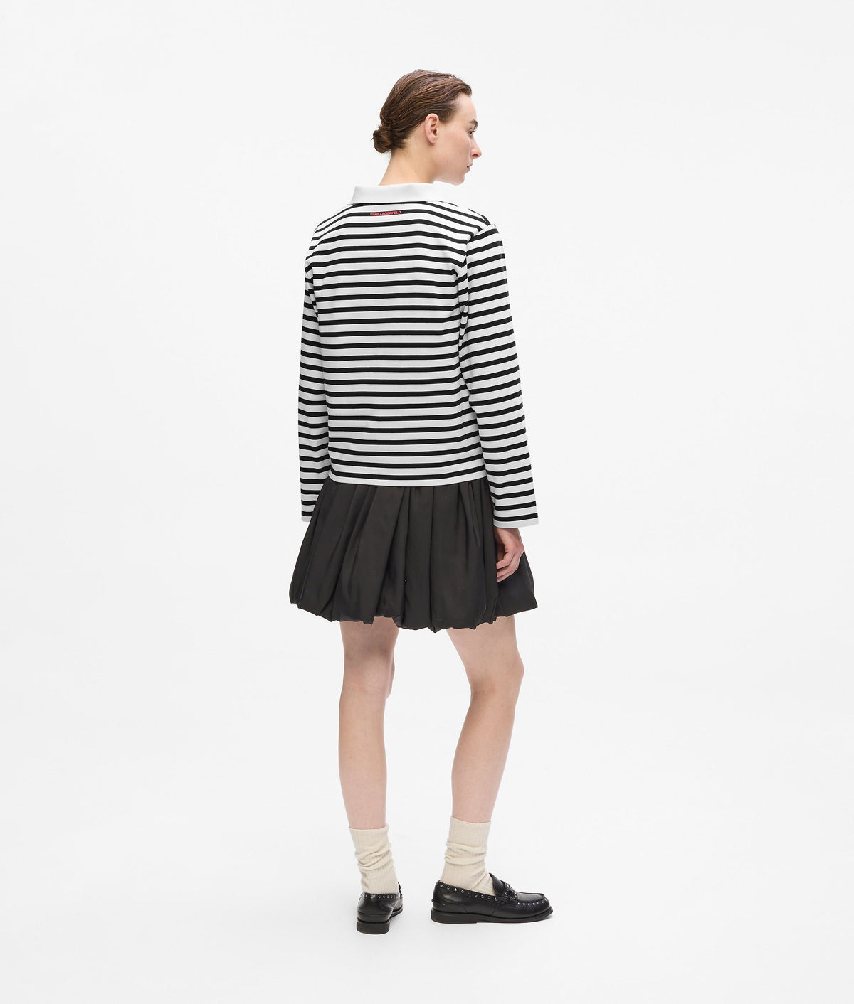 Ikon striped long-sleeved polo shirt