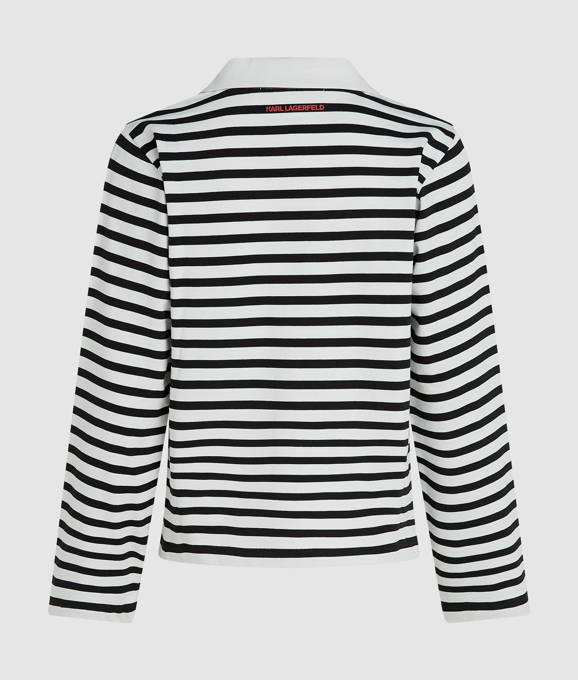 Ikon striped long-sleeved polo shirt
