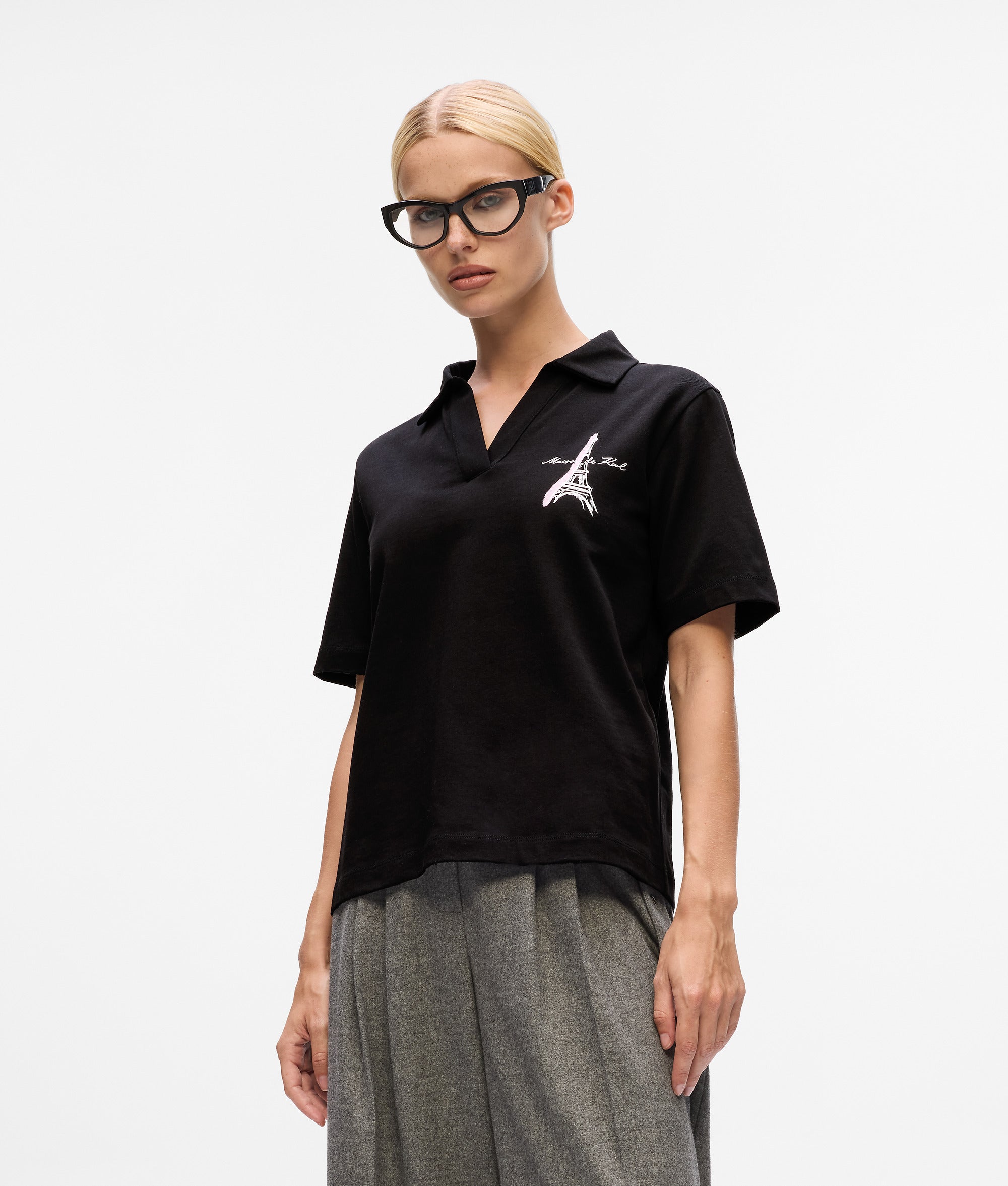 Paris sketch polo shirt