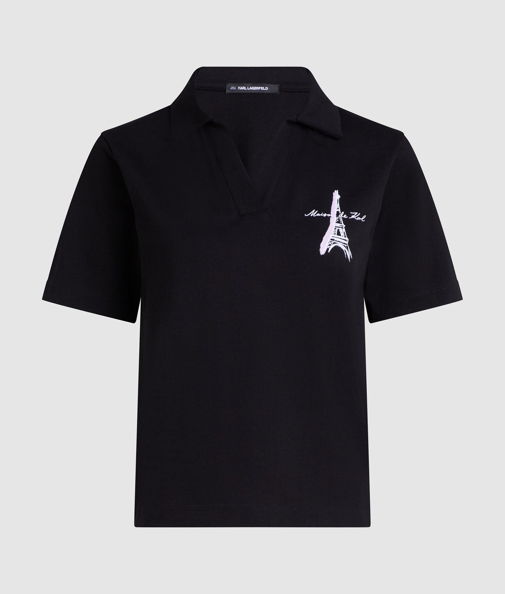 Paris sketch polo shirt