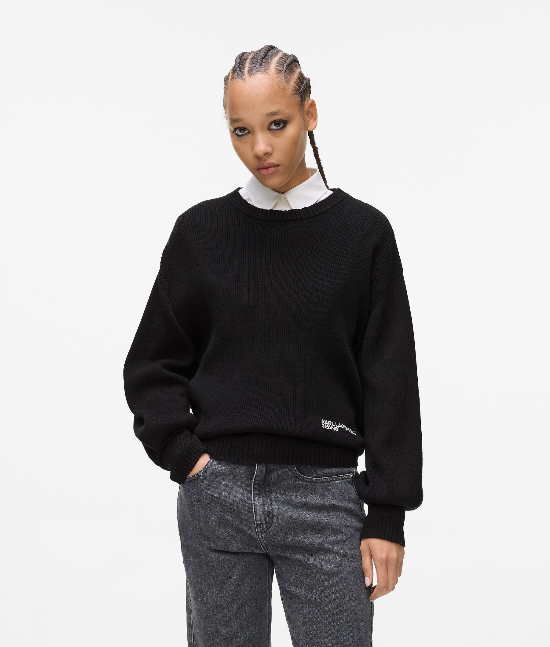 Balloon sleeve jumper