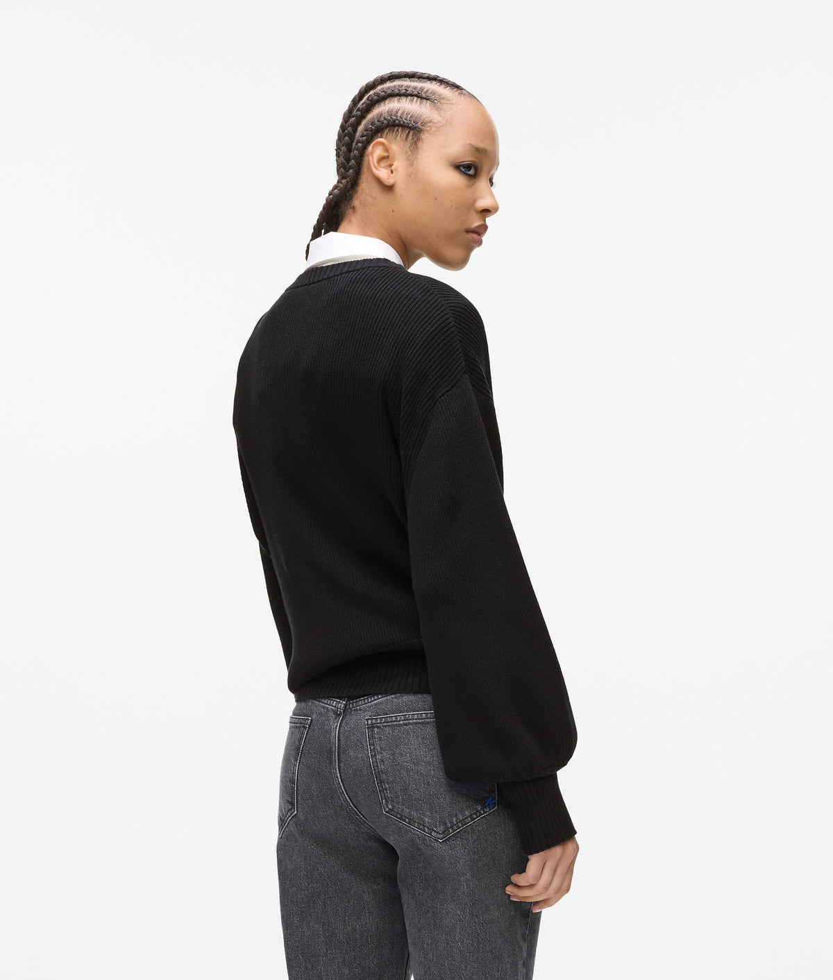 Balloon sleeve jumper