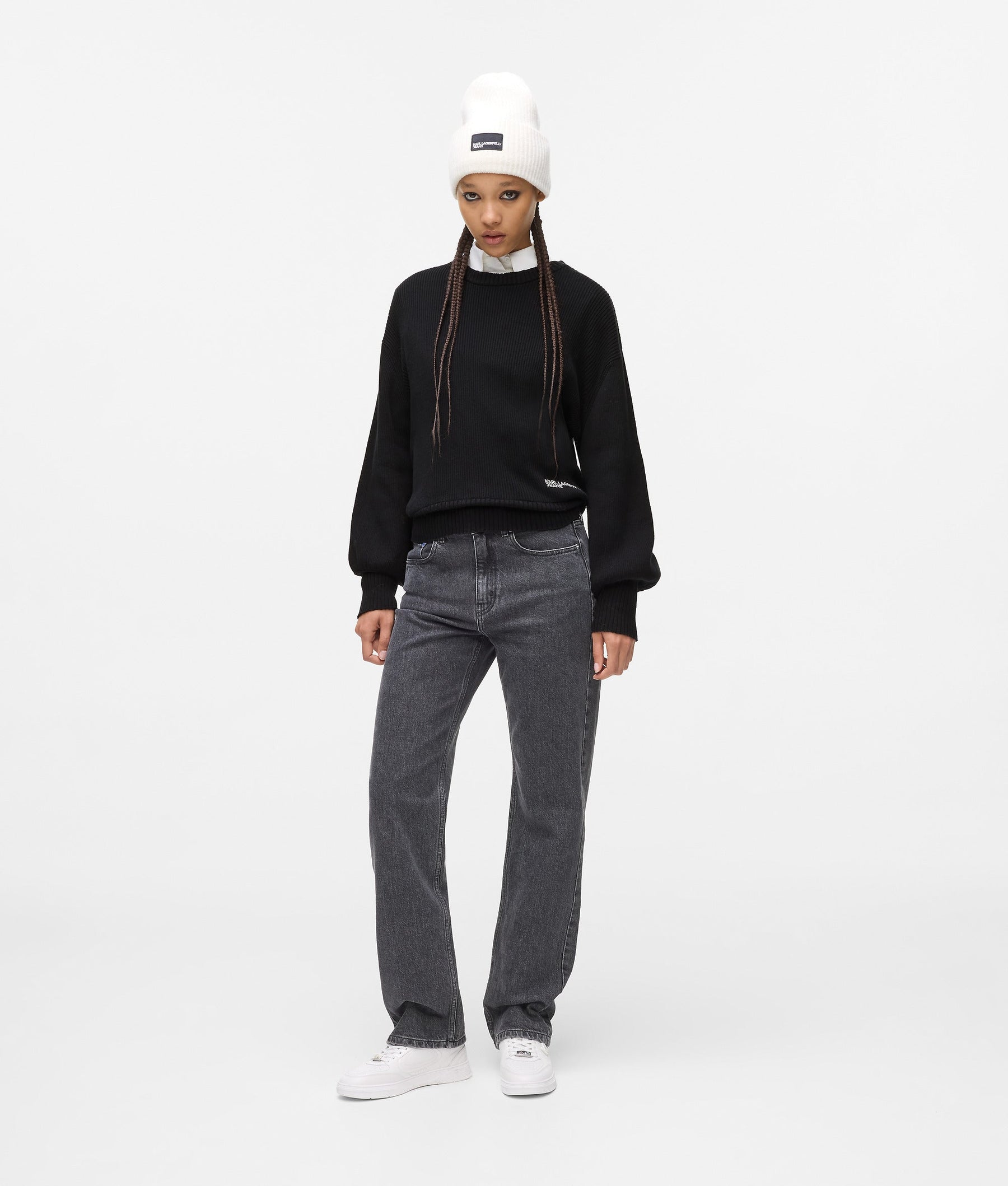 Balloon sleeve jumper