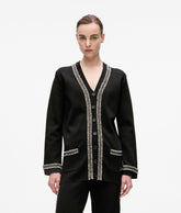 Bouclé detail cardigan