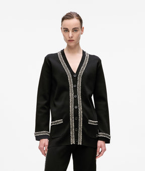 Bouclé detail cardigan