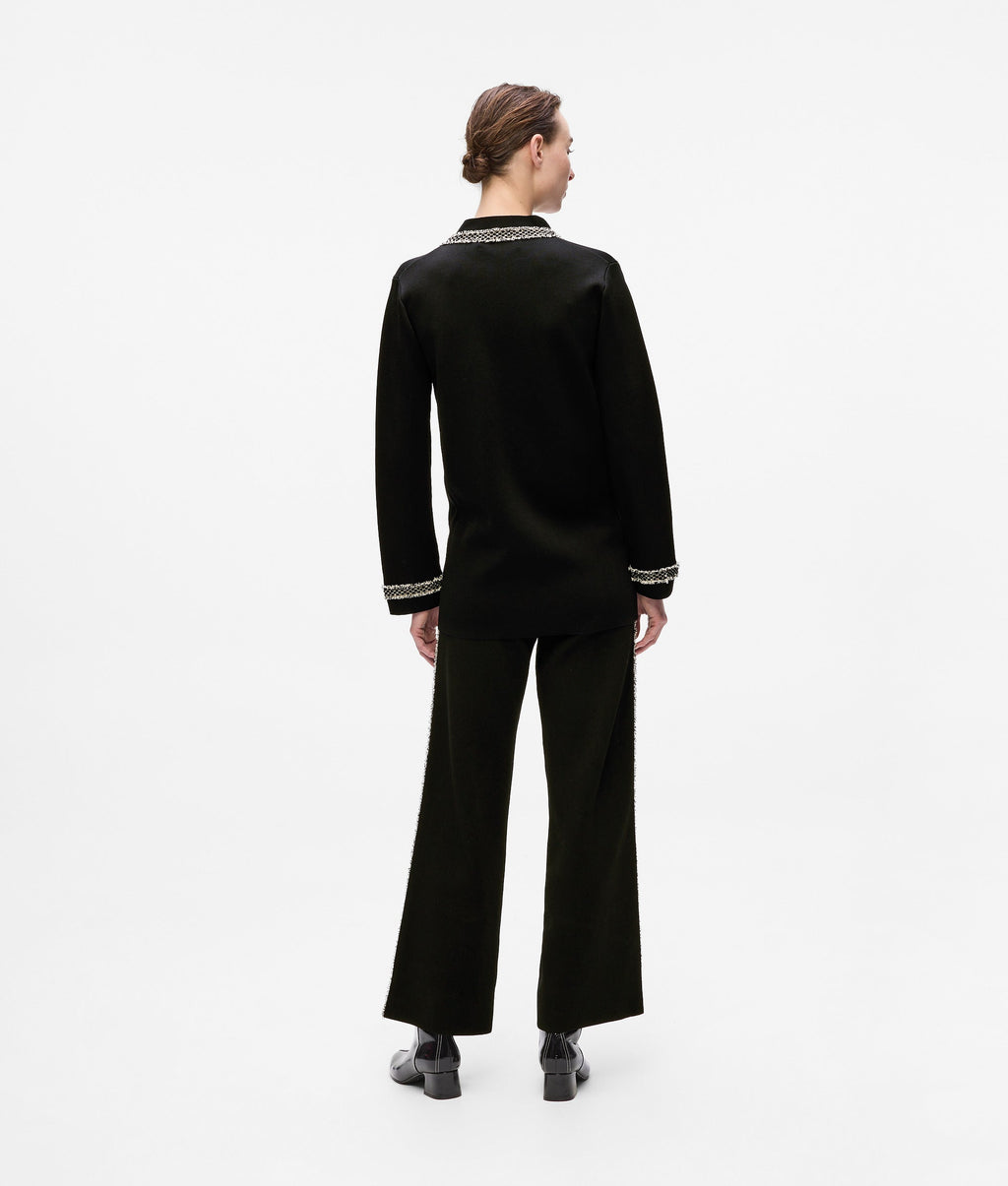 Bouclé detail cardigan