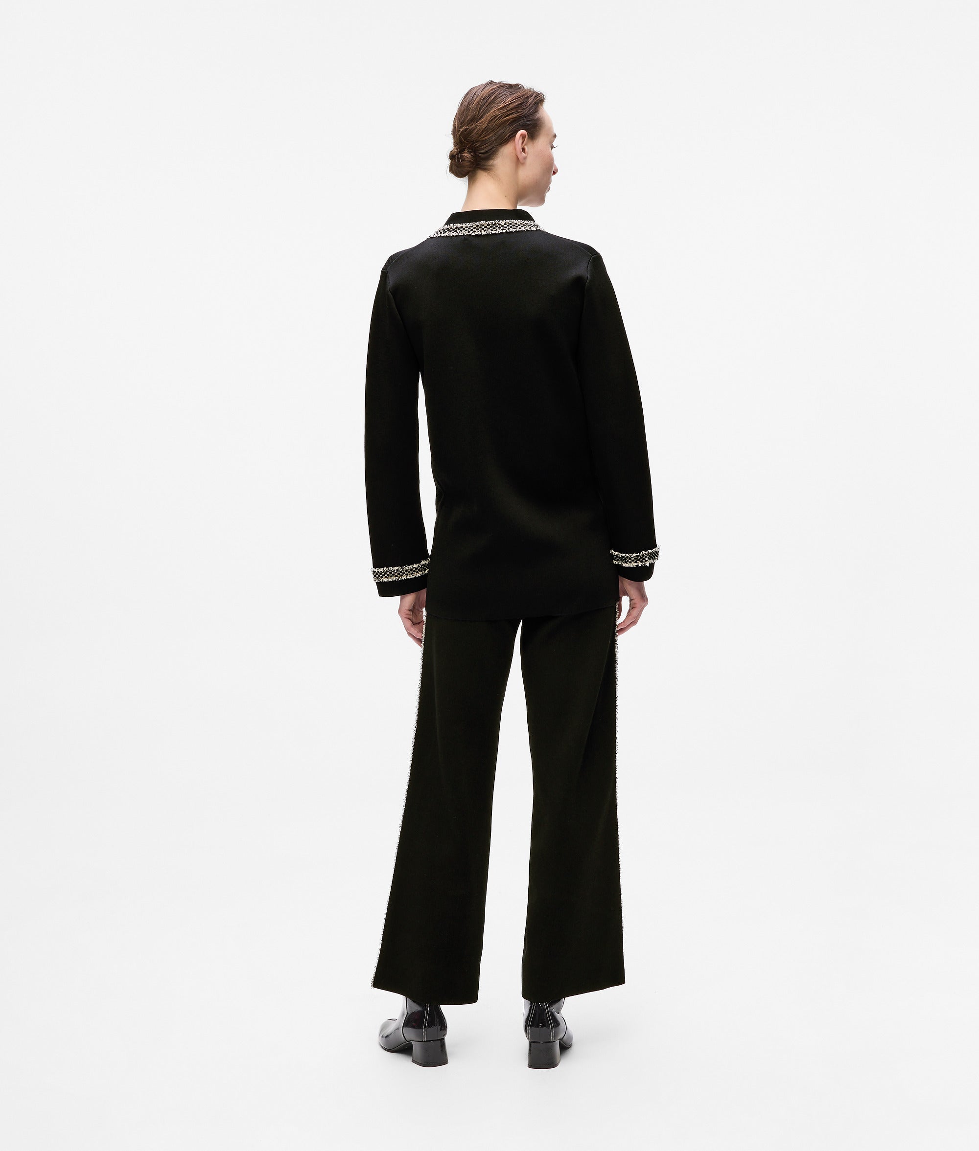 Bouclé detail cardigan