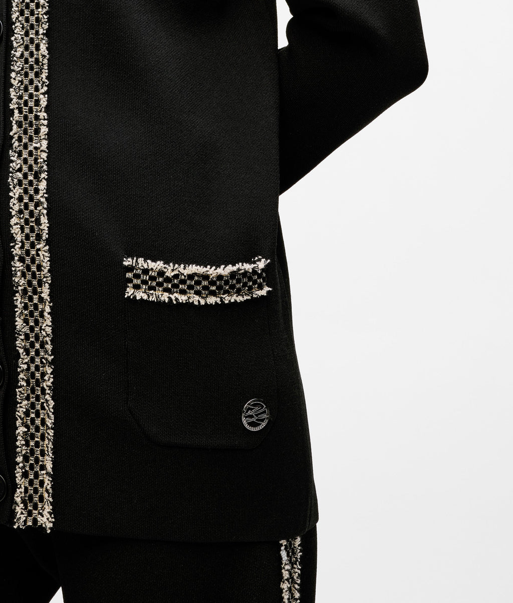 Bouclé detail cardigan