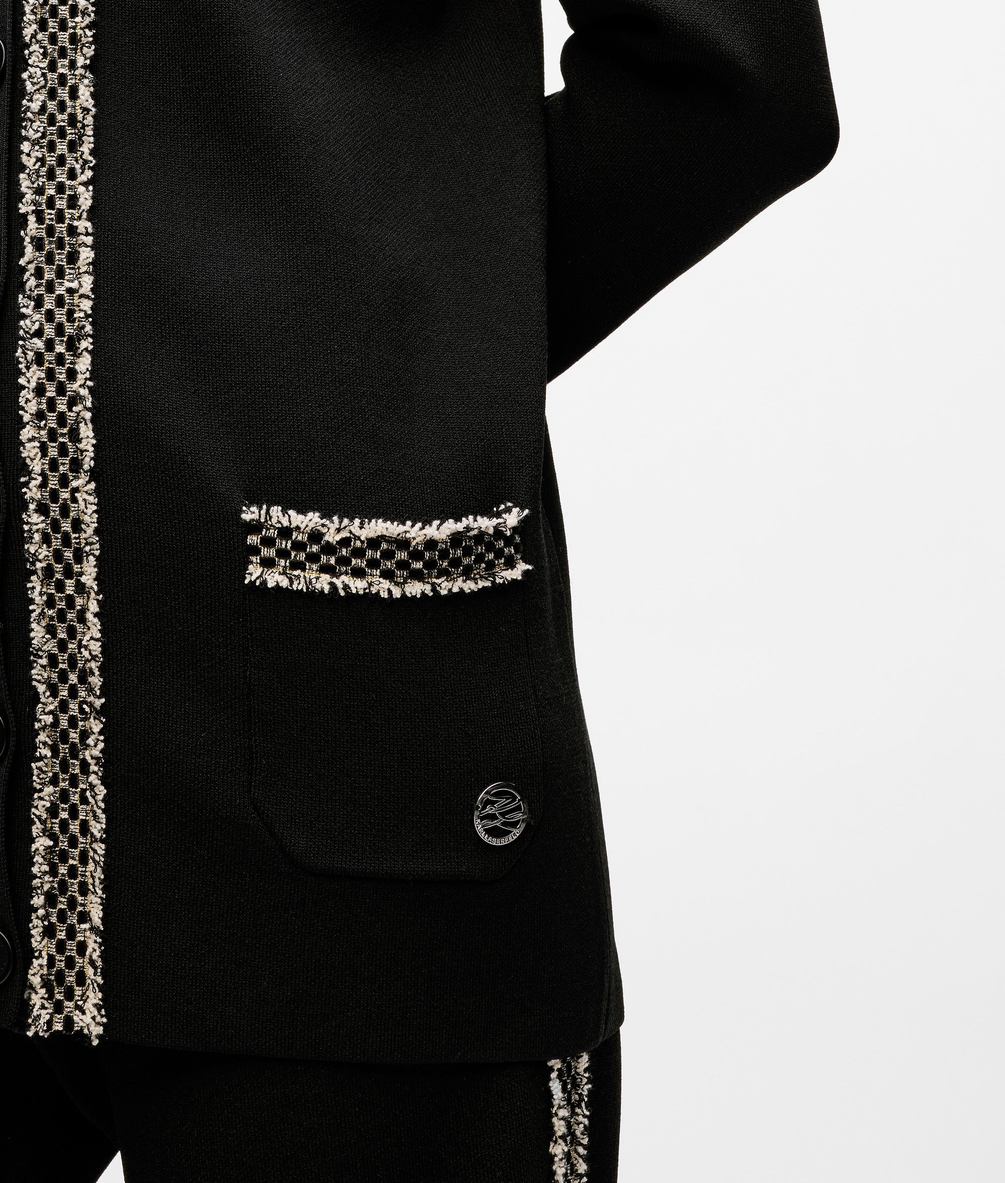 Bouclé detail cardigan