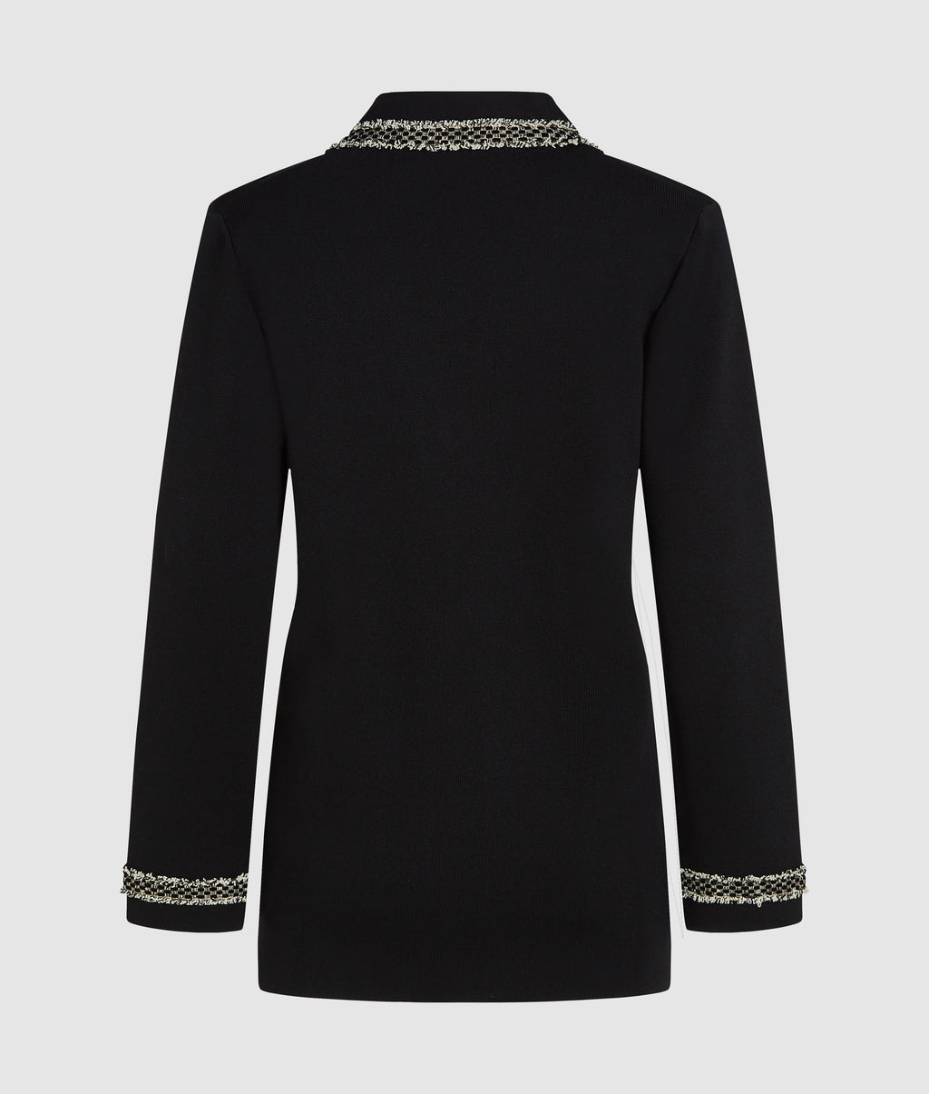 Bouclé detail cardigan