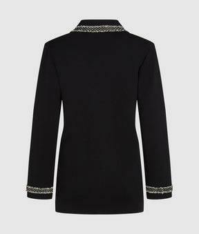 Bouclé detail cardigan