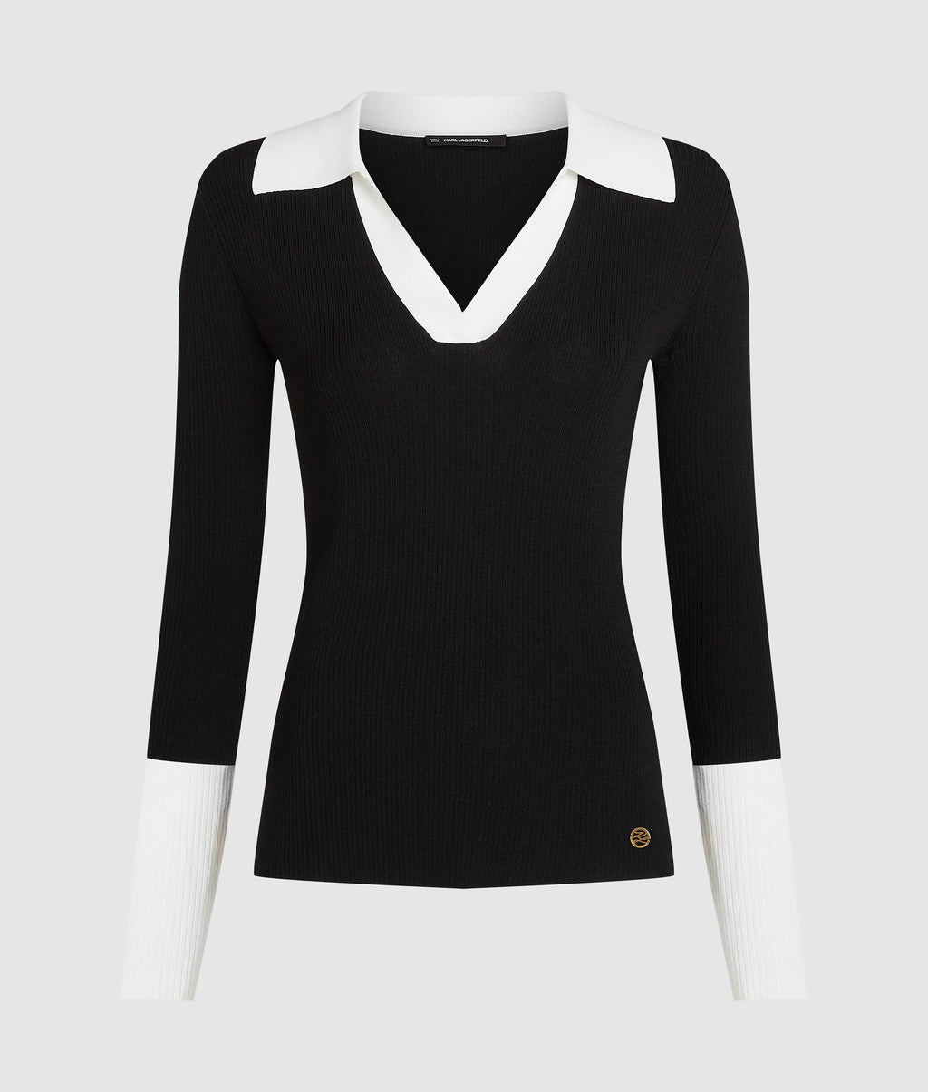 Monochrome polo shirt