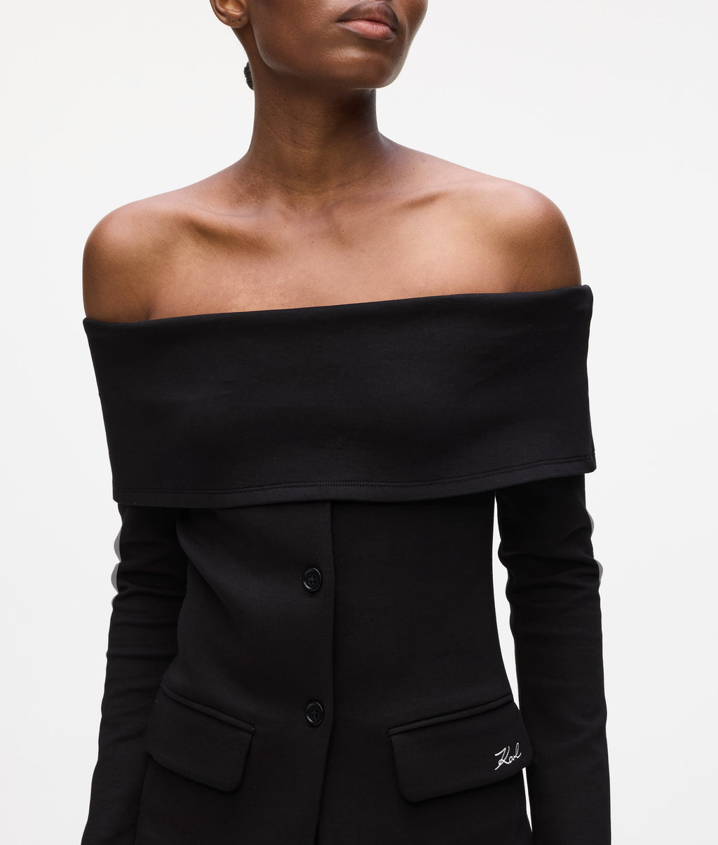 Off-shoulder sweatshirt