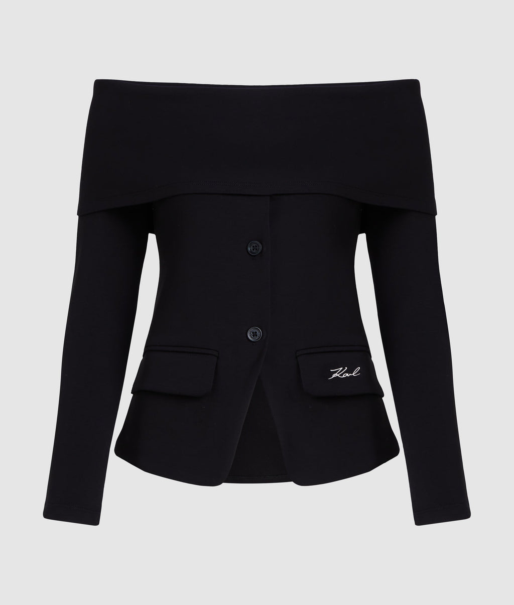 Off-shoulder sweatshirt