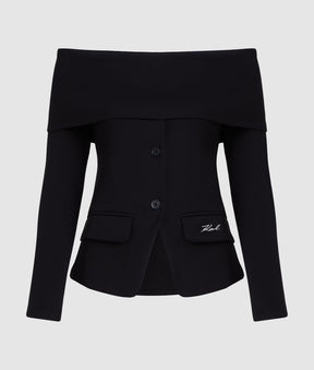 Off-shoulder sweatshirt