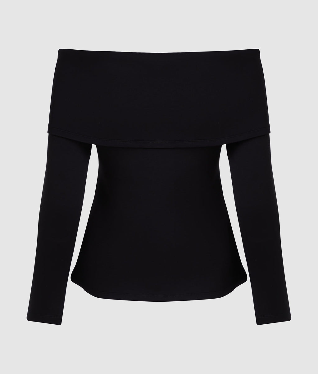 Off-shoulder sweatshirt