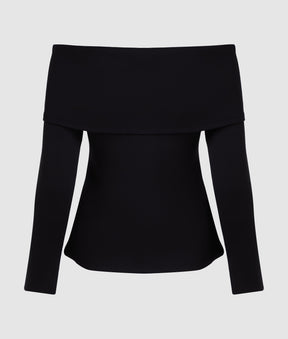 Off-shoulder sweatshirt