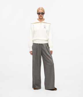 Paris sketch half-zip sweatshirt