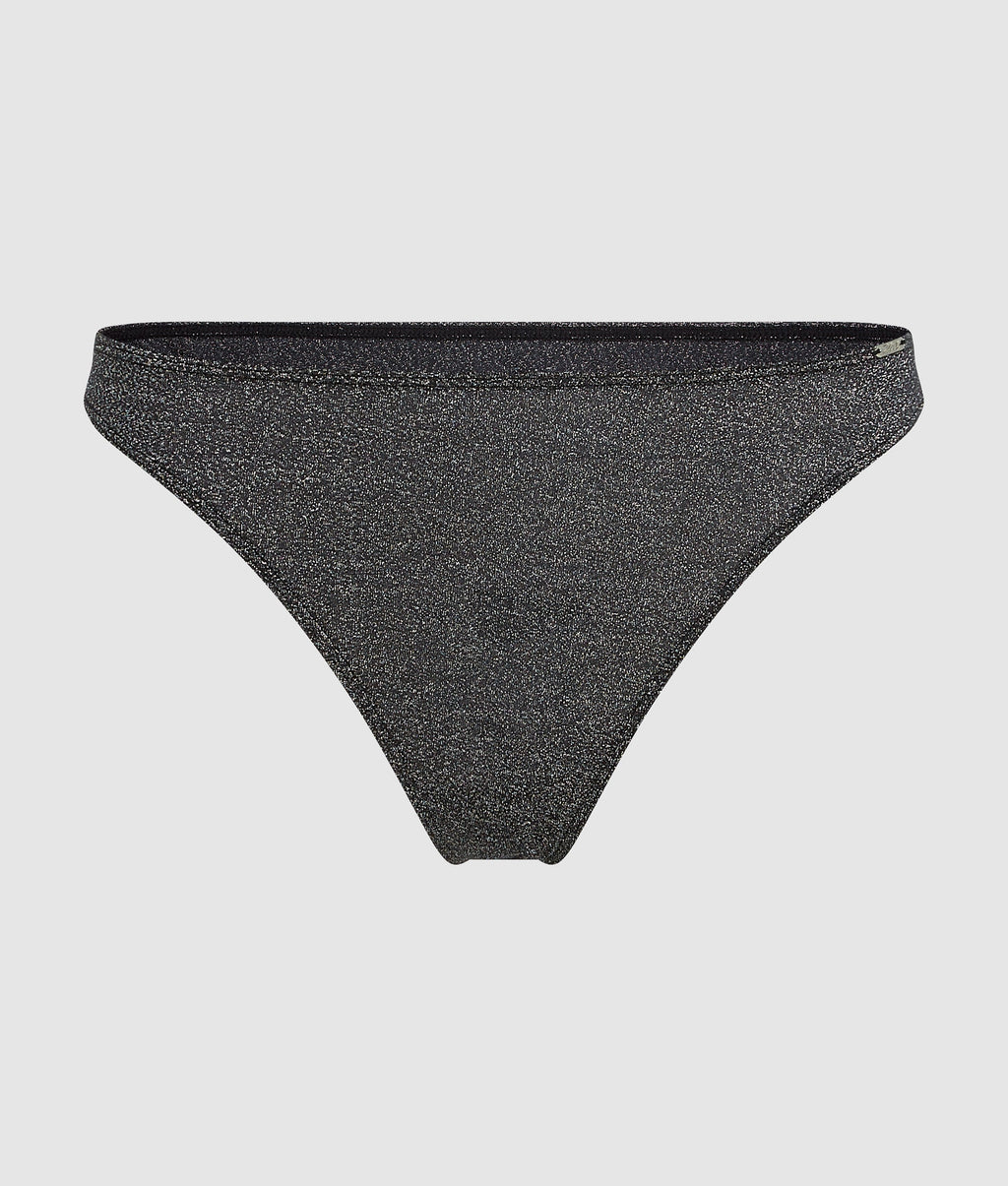 Signature metallic thong