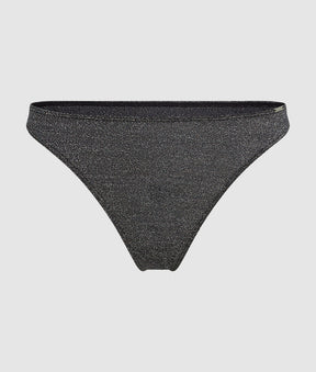 Signature metallic thong