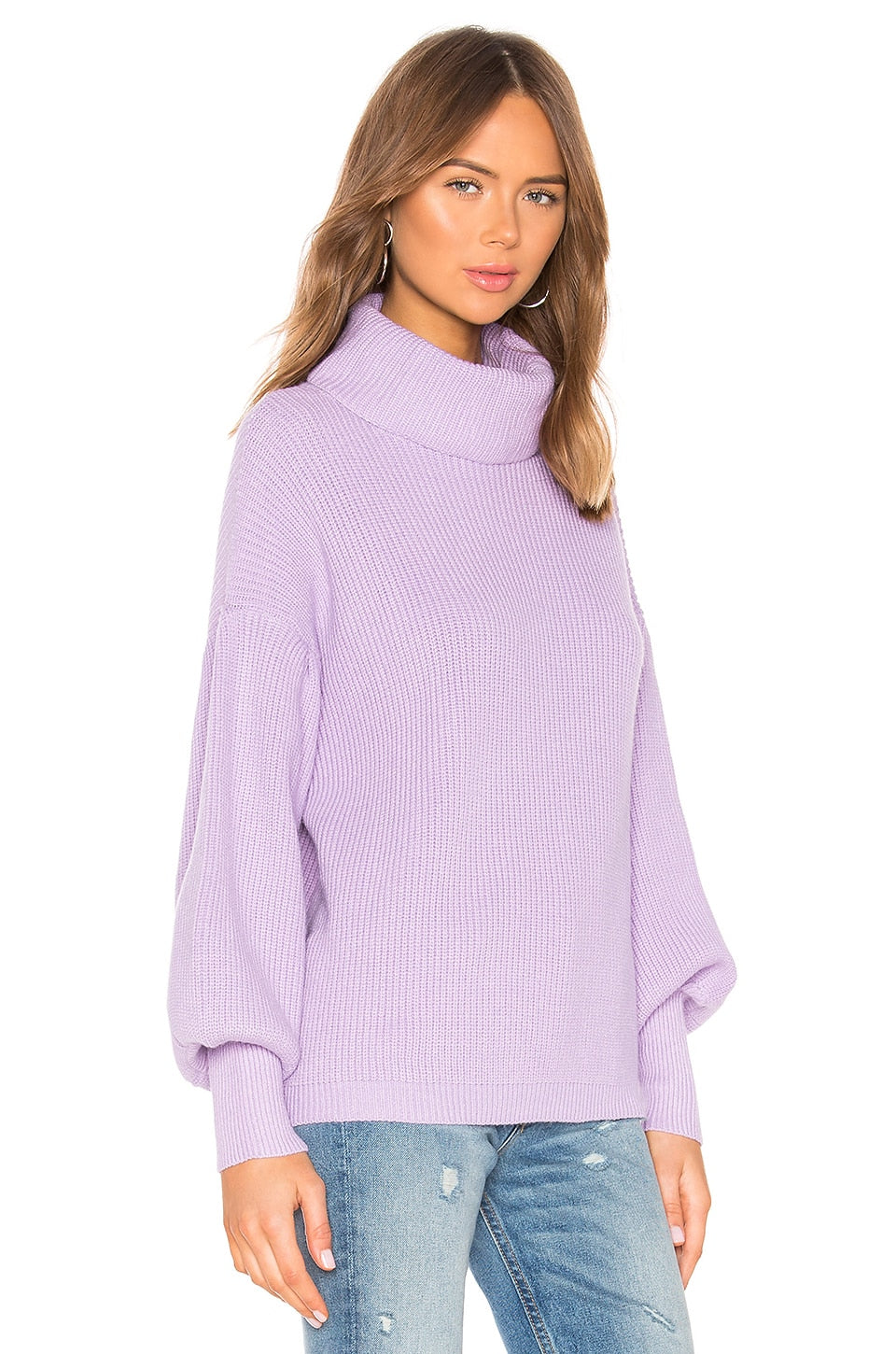 superdown Frankie Knit Sweater in Lavender