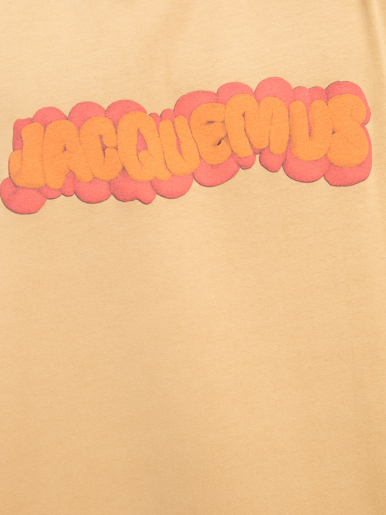 Jacquemus Pate A Modeler Print Logo Paste Le Long Sleeved T-Shirt in Beige