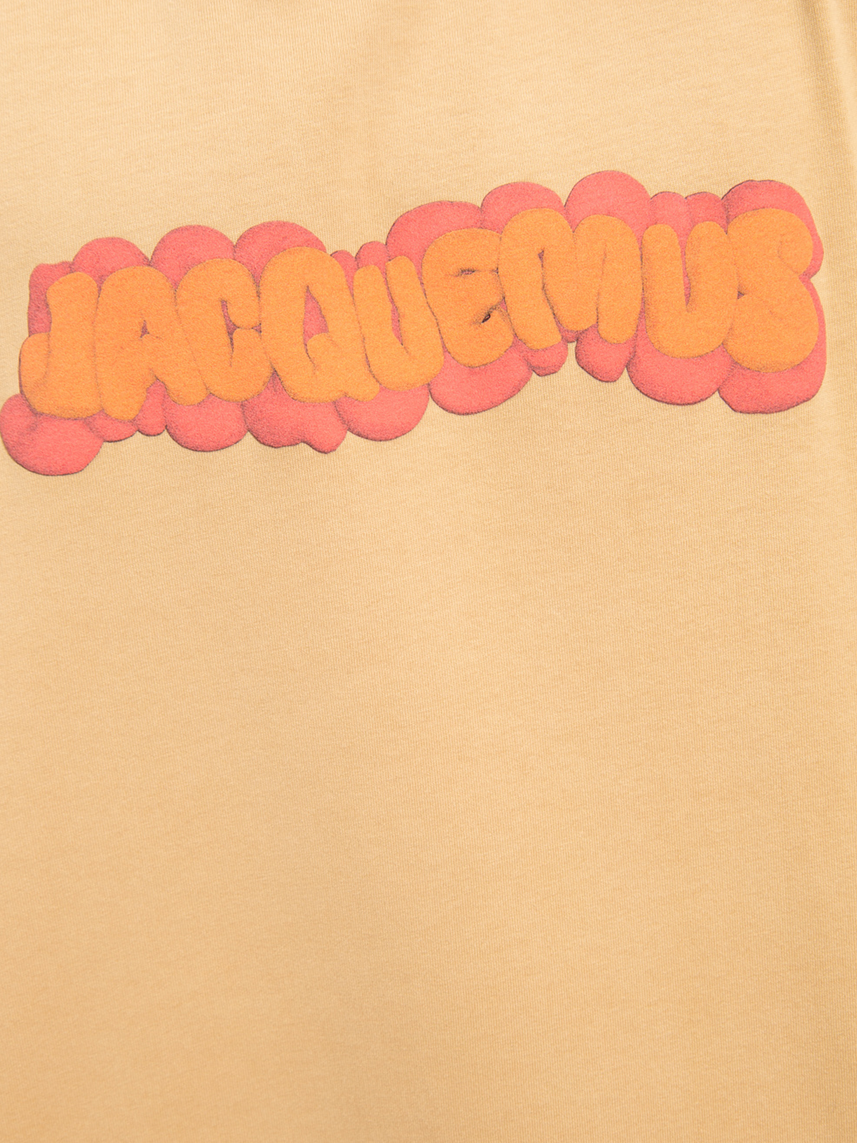 Jacquemus Pate A Modeler Print Logo Paste Le Long Sleeved T-Shirt in Beige