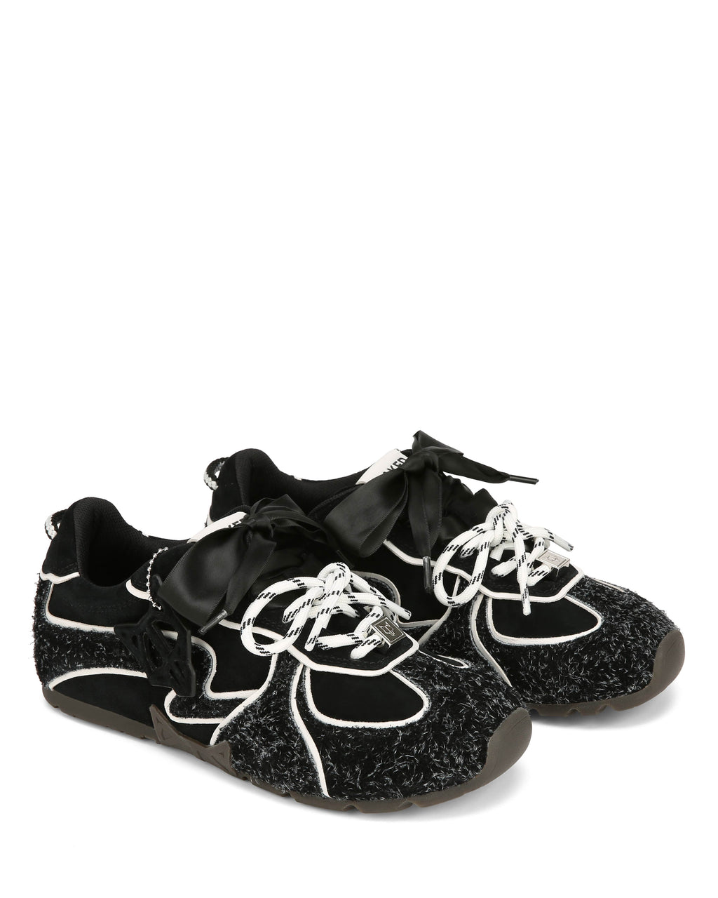 Adored Black Hairy Suede