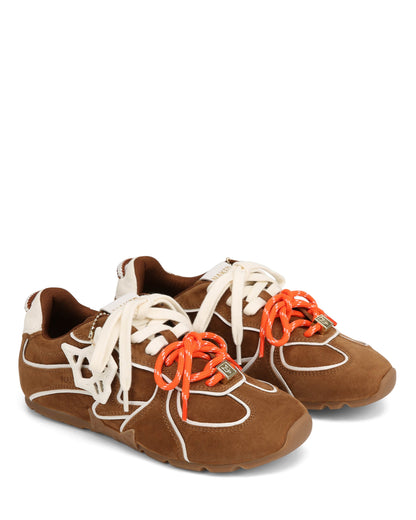 Adored Tan/White Suede