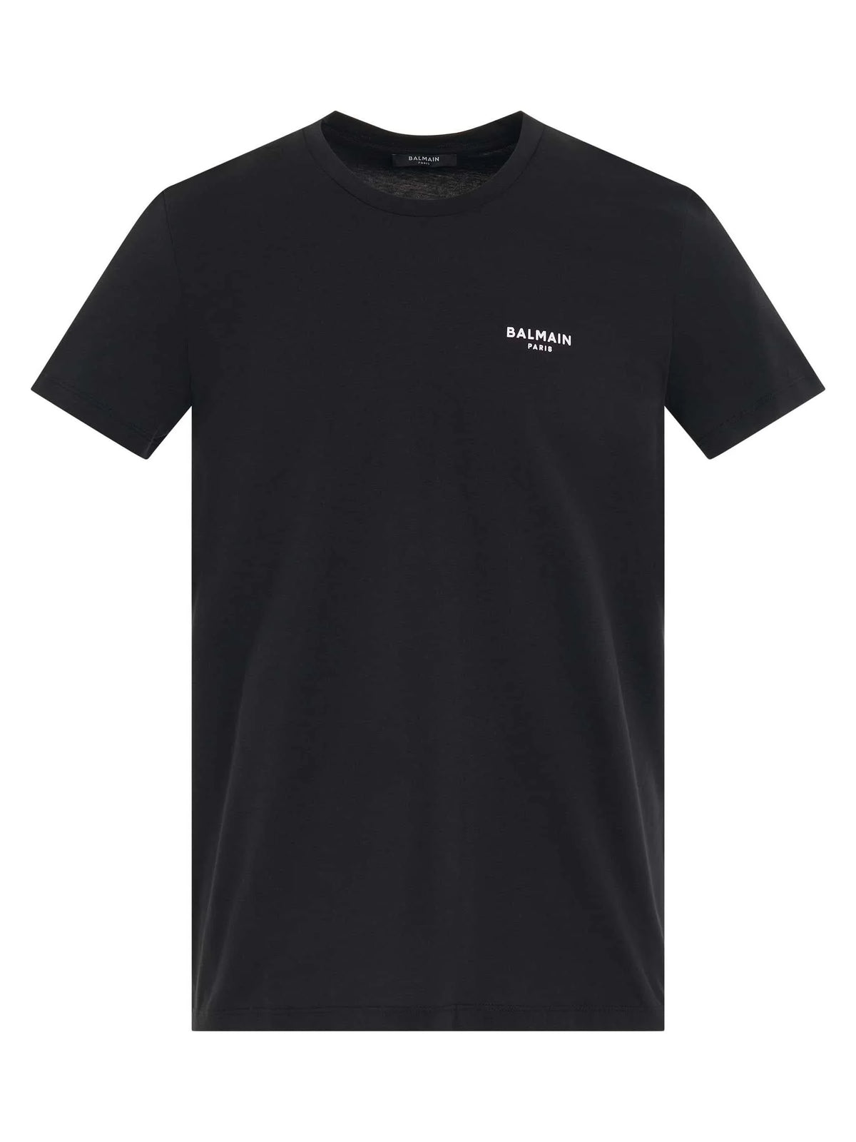Logo Flock Classic Fit T-Shirt in Black/White