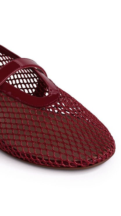 Alaïa Carmine BALLET FLATS IN FISHNET