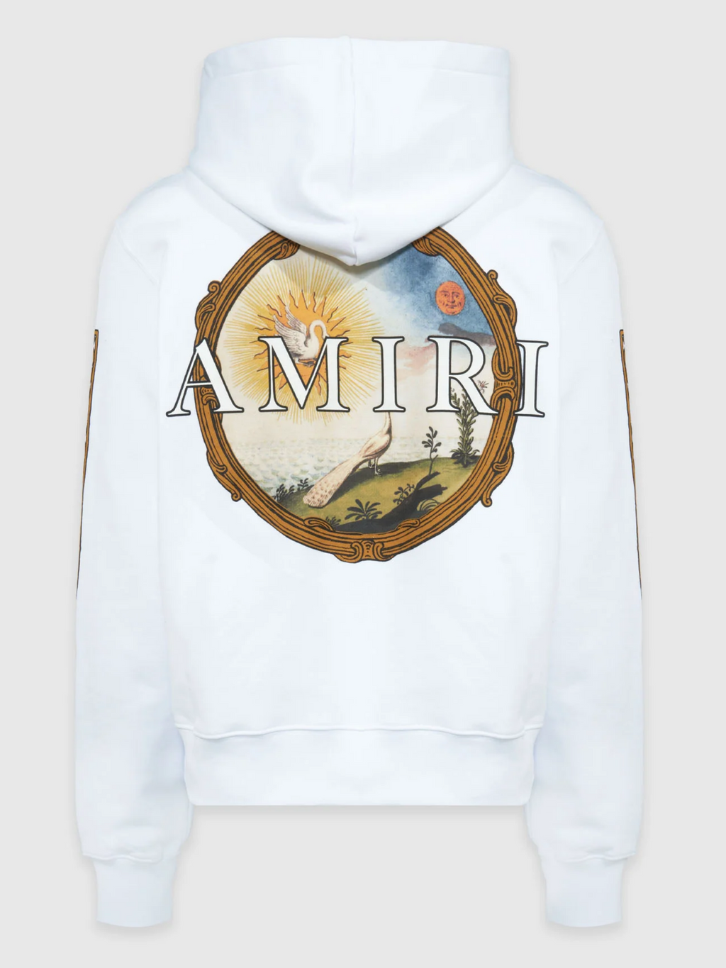 AMIRI ALCHEMY LANDSCAPE FRAME HOODIE WHITE
